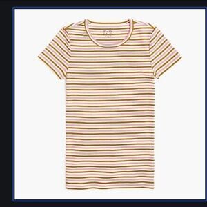 J. Crew Striped fine-rib crewneck tee